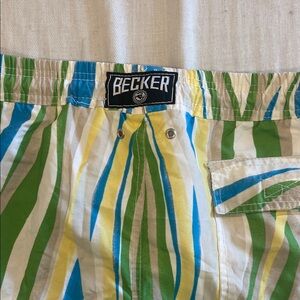 30162 Becker Striped Swim Shorts see pics for measurements
